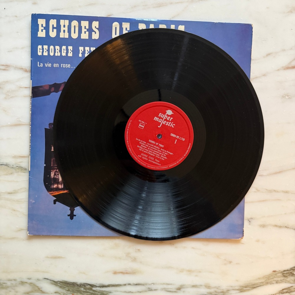 Vintage Echoes of Paris George Feyer Piano LP Record 1966 French Music Album